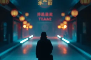 《雾港十二时》封面，探照灯下的港口集装箱堆场